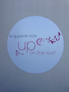 Rooftop lounge sign