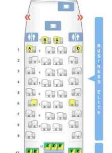 Delta 767-300 Business Elite Seat Map