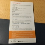 Check out Amtrak’s First Class beverage menu. It’s better than what’s served on airlines.
