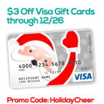 $3 Off Visa Gift Cards!