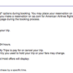 New Feature: Hold a Reservation for LONGER Than 24 Hours with American Airlines!