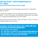 Barclaycard Discontinues Rewards Fan Zone