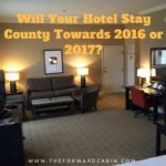 Will your hotel stay count for 2016 or 2017 credits?