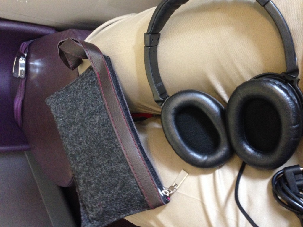 Headphones and amenity kit