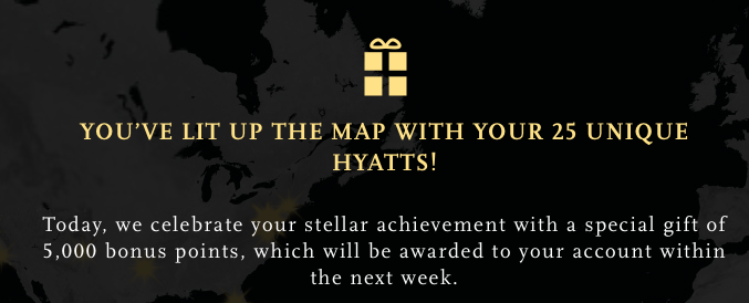 Hyatt Stay 25 Hotels Reward