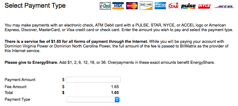 Power Bill Credit Card Payment