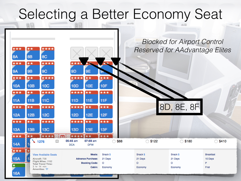 How To Select Certain Blocked Seats On American Airlines The Forward Cabin